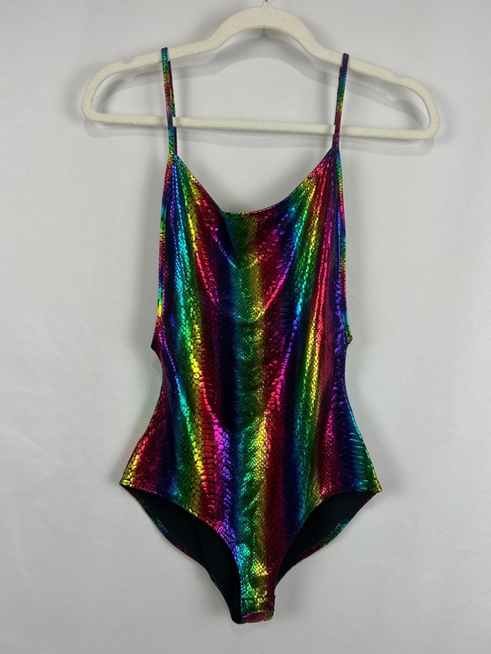 Bear Dance swim one-piece Black with Rainbow S